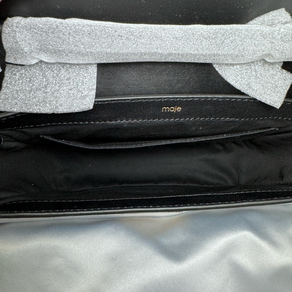 NWT MAJE Clover Canvas Bag with Leather Trim - Picture 14 of 17